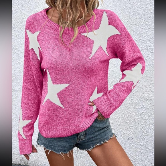 Stars print sweater top - Picture 5 of 16